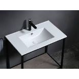Bathroom Basin Sink 800mm 80cm White Cloakroom Ceramic Inset. -R13a.7.