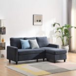 Campbell 3 Seater Sofa with Reversible Chaise in Dark Grey. - R19.4. RRP £549.99. Our stylish