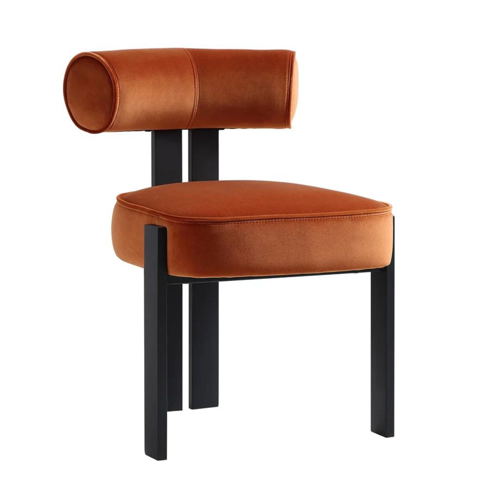 Ophelia Rust Velvet Dining Chair. - R19.1. RRP £229.99. Combining sumptuous rust velvet touch - Bild 2 aus 2