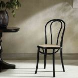 Camille Elm Wood and Rattan Bentwood Dining Chair, Black. - R14BW. RRP £169.99. Our lovely Camille