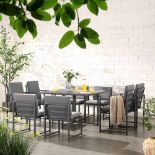 Albany Aluminium 9-Piece Outdoor Cube Dining Set, Grey. - R14BW. RPR £1,399.00. Comprising of a bold