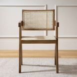 Jeanne Light Walnut Cane Rattan Solid Beech Wood Dining Chair. - R13.10. The cane rattan in the