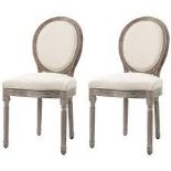 HOMCOM Dining Chairs Set of 2, French-Style Kitchen Chairs . - R13.14. RRP £229.99.