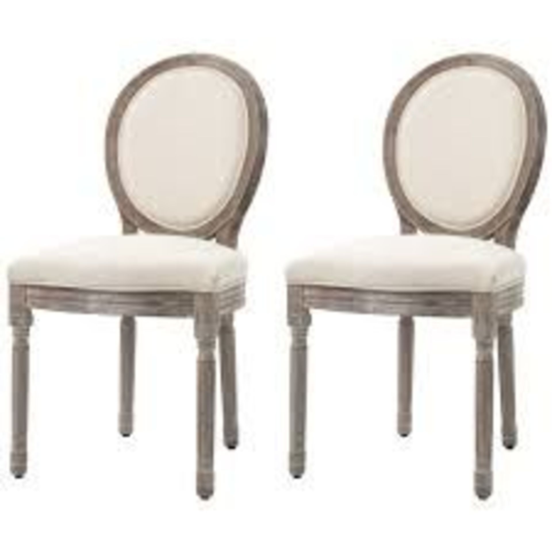 HOMCOM Dining Chairs Set of 2, French-Style Kitchen Chairs . - R13.14. RRP £229.99.