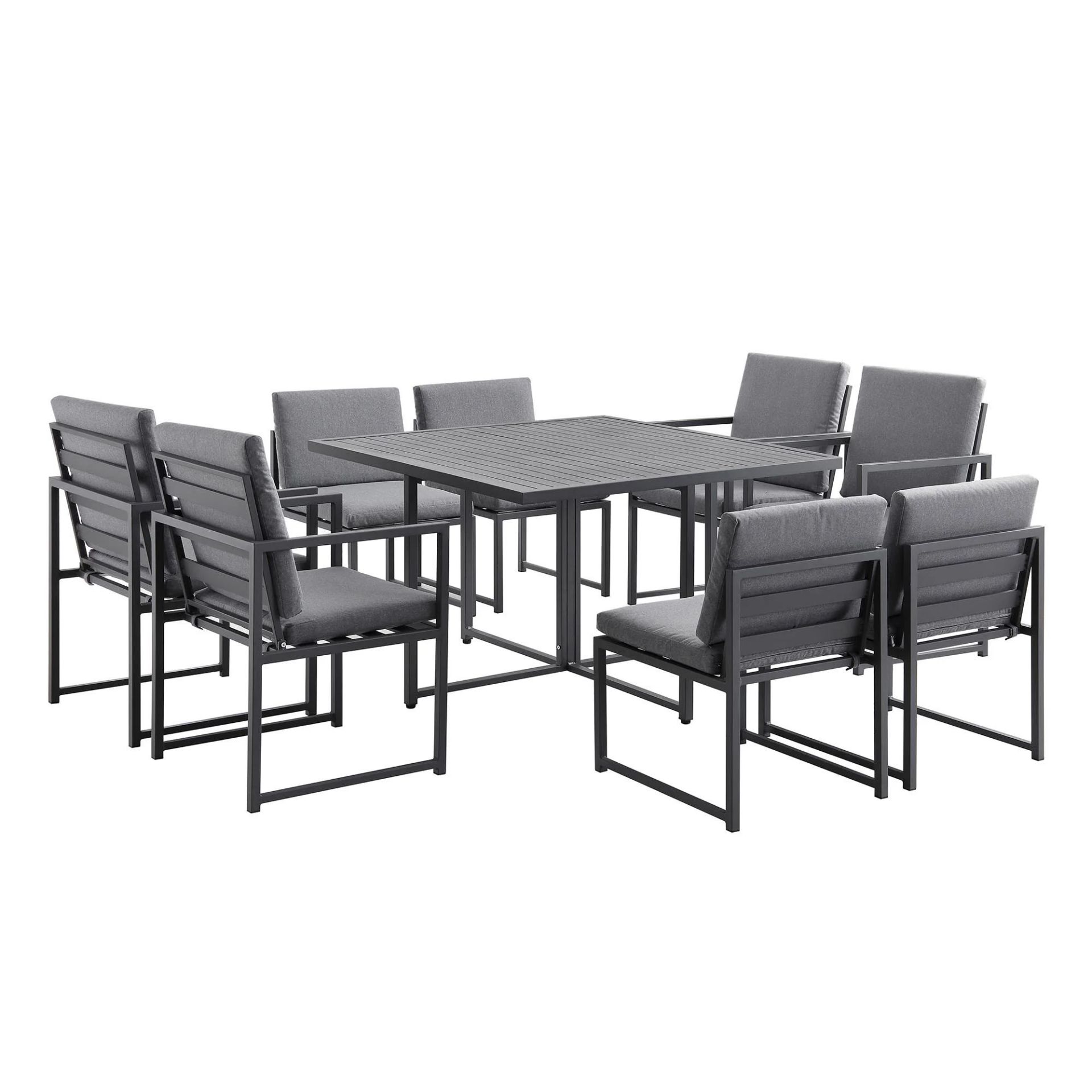 Albany Aluminium 9-Piece Outdoor Cube Dining Set, Grey. - R14BW. RPR £1,399.00. Comprising of a bold - Image 2 of 2