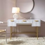 Richmond Ridged Dressing Table, Matte White. - R19.5. RRP £319.99. Thanks to its clean-lined design,