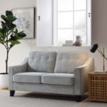 Harper 2-Seater Slope Arm Grey Woven Fabric Sofa. - R19.4. RRP £499.99. Subtly inspired by mid-