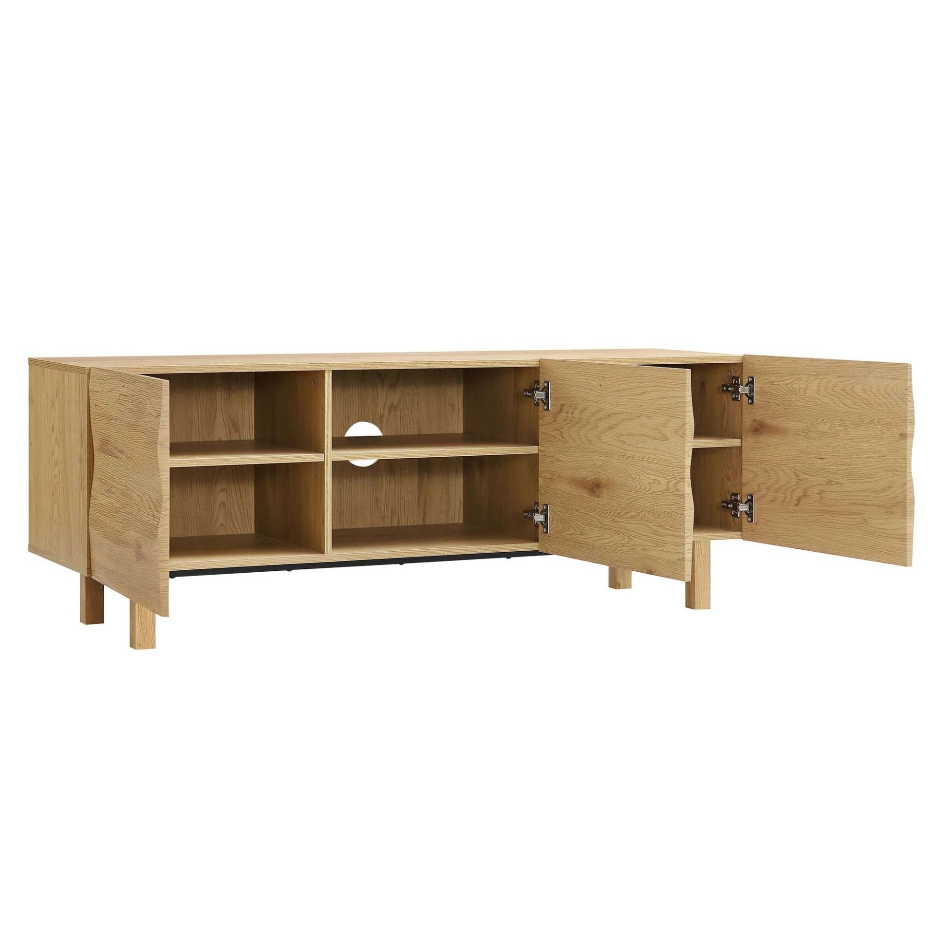 Moriko 3 Door TV Unit, 150 cm. - R19.4. RRP £329.99. The 150cm wide TV unit has 3 doors opening up - Image 2 of 2