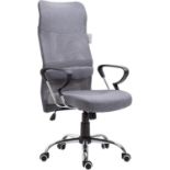 High Back Mesh Fabric Swivel Office Chair, MO57 Grey. - R13.13.