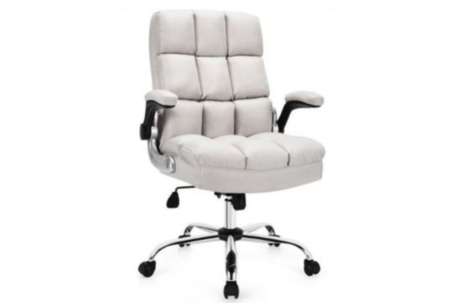 Adjustable Swivel Office Chair with High Back and Flip-up Arm for Home and Office. - ER24