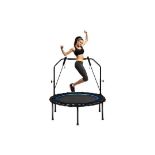 Luxury 40 Inch Foldable Fitness Rebounder with Resistance Bands Adjustable Home. ER24