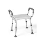Shower Chair, 6 Positions Adjustable Bathtub Shower Stool with Detachable Handrails, Elderly