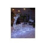 Outdoor Reindeer and Sleigh White - ER27