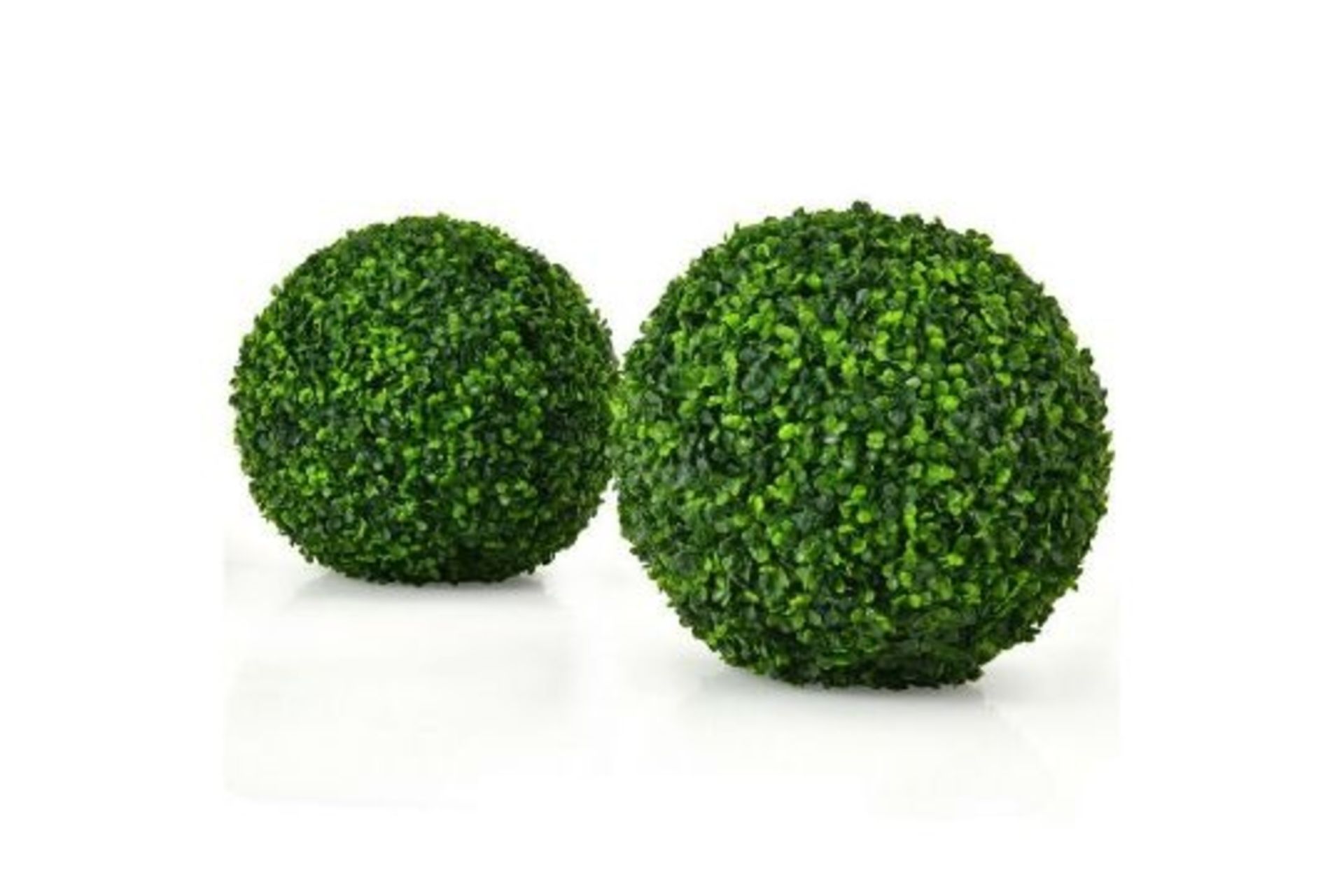 2 Pieces Artificial Topiary Balls Faux Decoration Plant. - ER24
