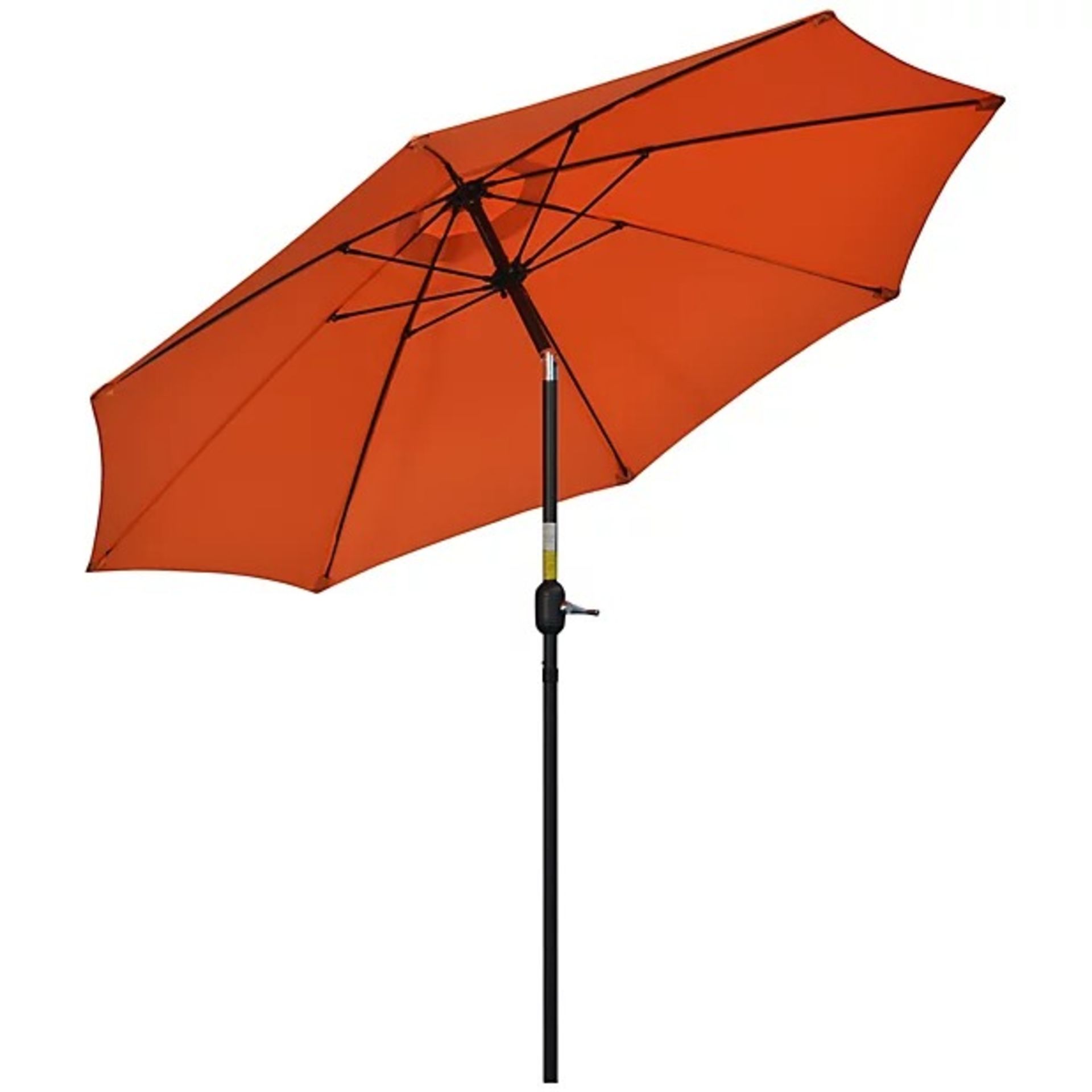 Outsunny 2.6m Patio Umbrella Outdoor Sunshade Canopy w/ Tilt And Crank Orange - ER47