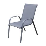 GoodHome Moorea Steel Grey Aluminium Plain Armchair - ER47