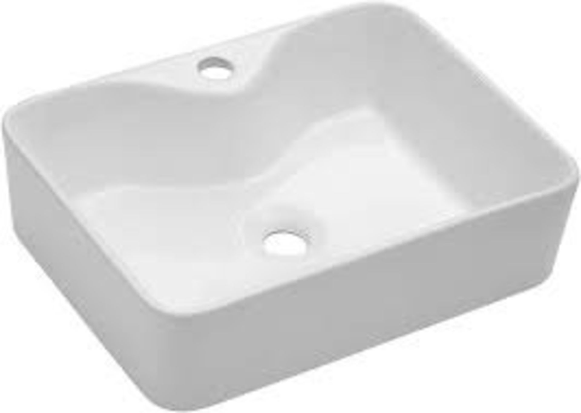 Lordear Bathroom Vessel Sink 19"x15" Rectangle Sink Above Counter White - ER48
