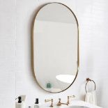 Living And Home Oval Wall Mount Vanity Mirror 40 x 70cm - ER47