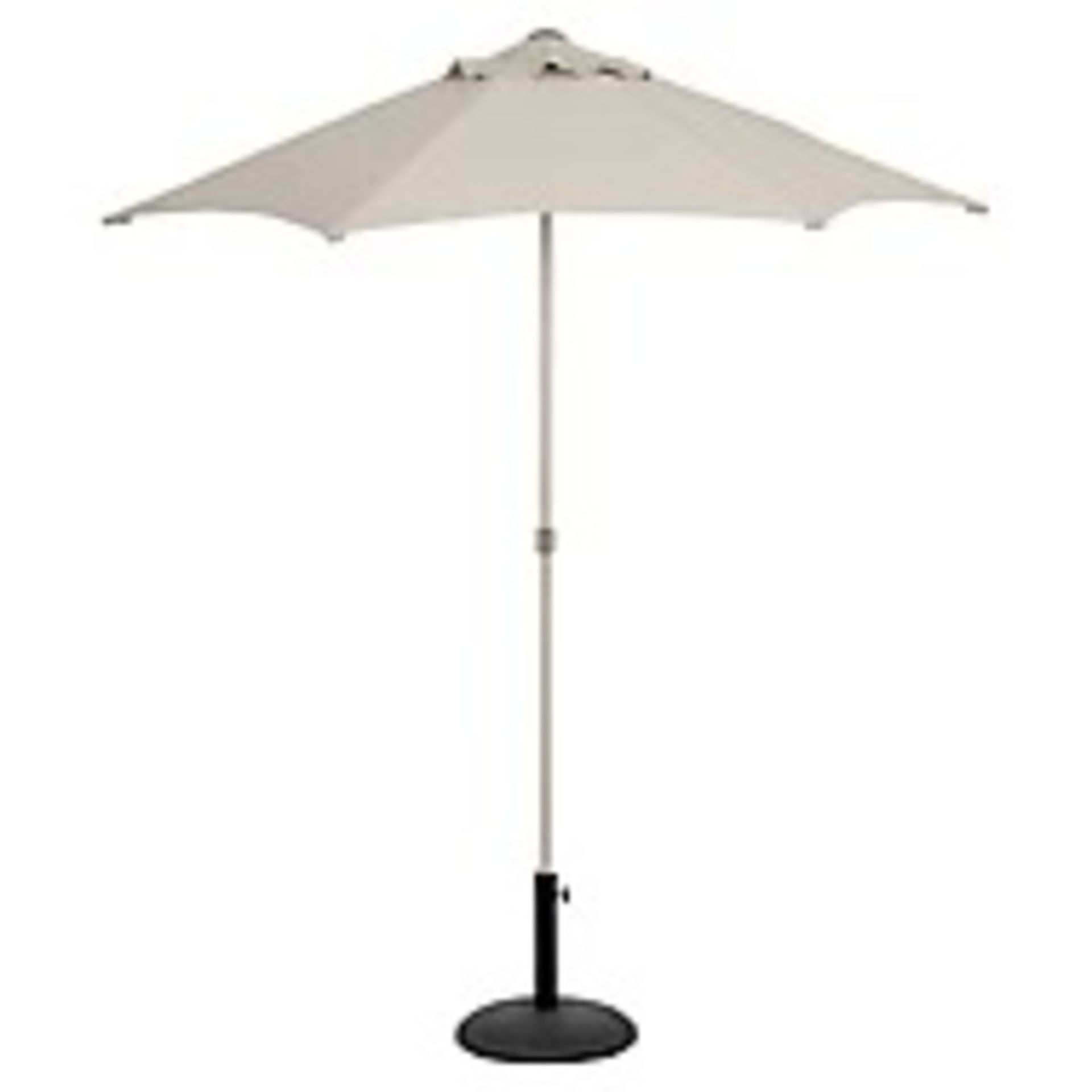 GoodHome Carambole Half (W) 1.17m (H) 2.16m Steel grey Standing parasol - ER48