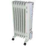 Essentials Electric Oil Filled Radiator CYBL20-7 Freestanding Portable 1500W - ER48