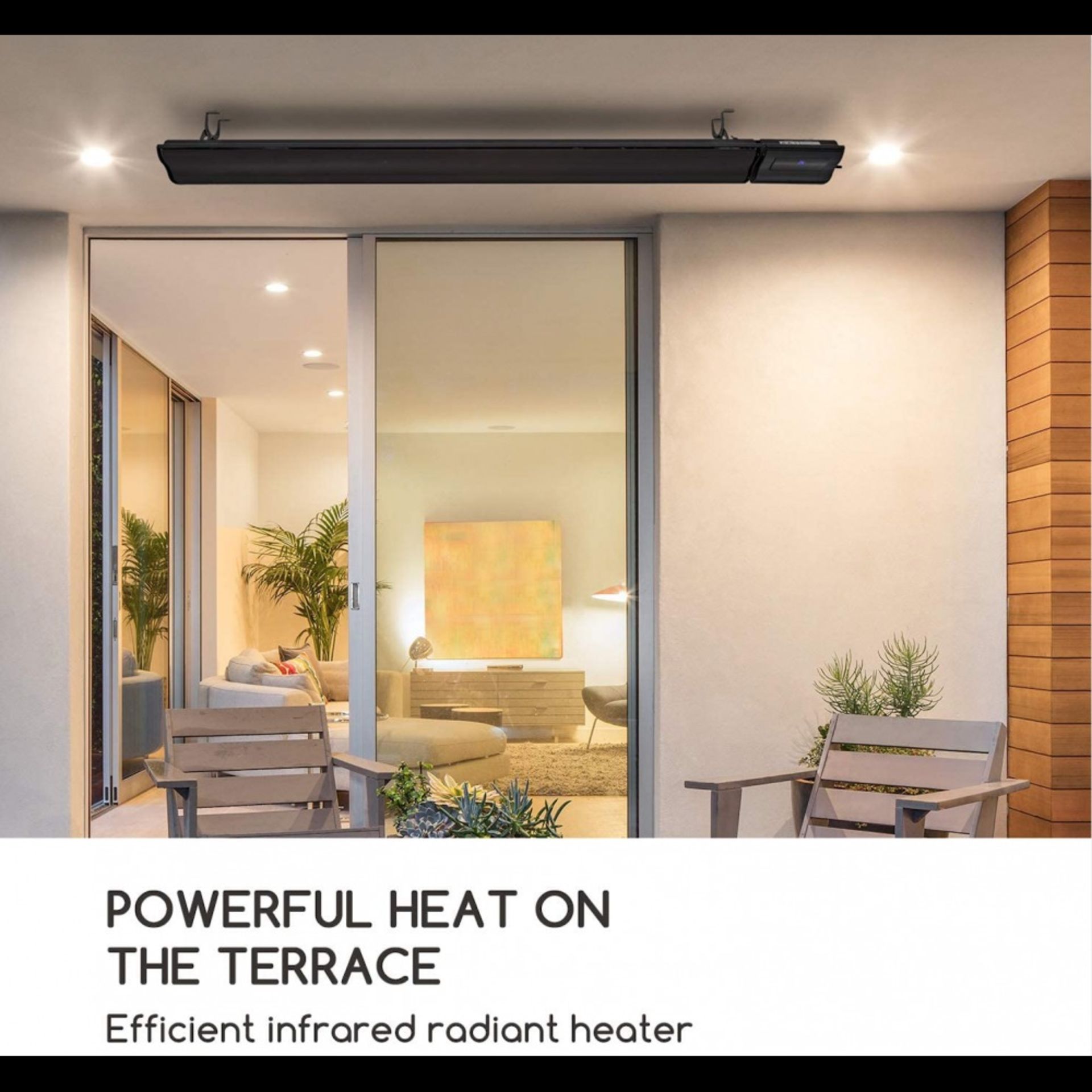 Infrared wall or ceiling Radiant heater 1800W or 2400W IP44 - ER49