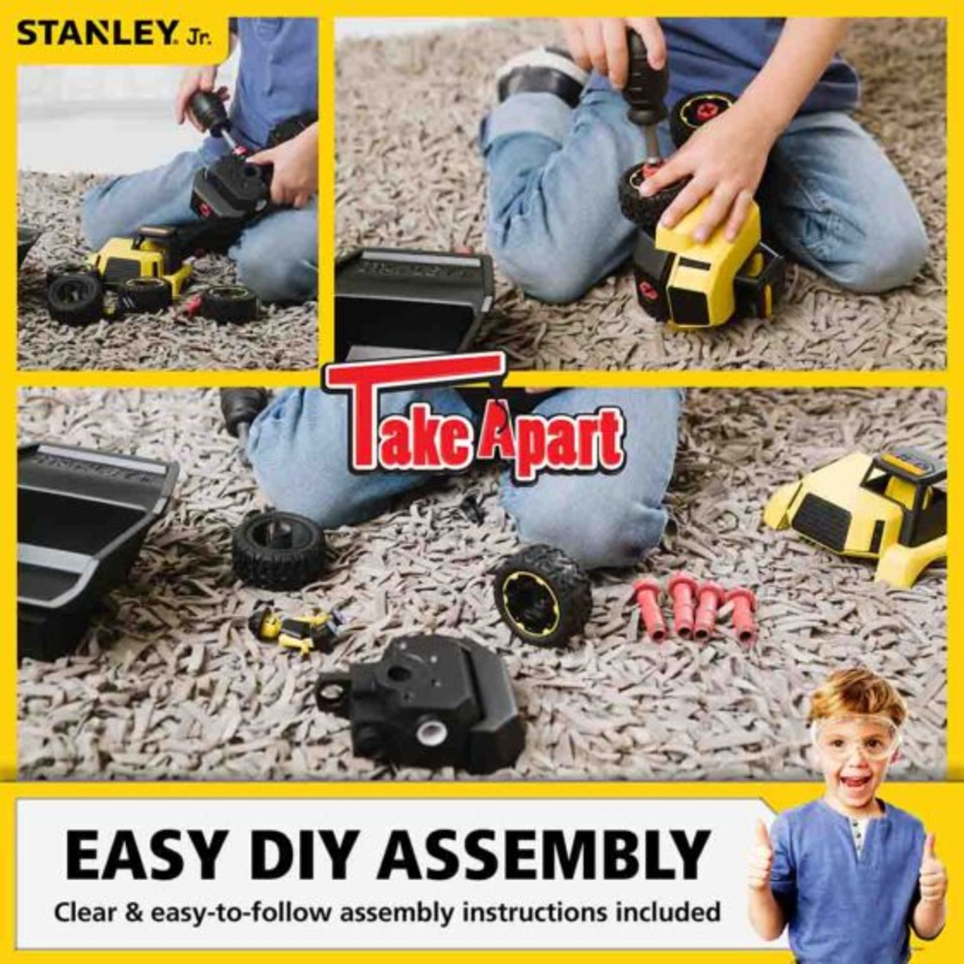 5 X Brand New Stanley Jr. Take A Part Dump Trunk 22 Pieces, - Bild 2 aus 8