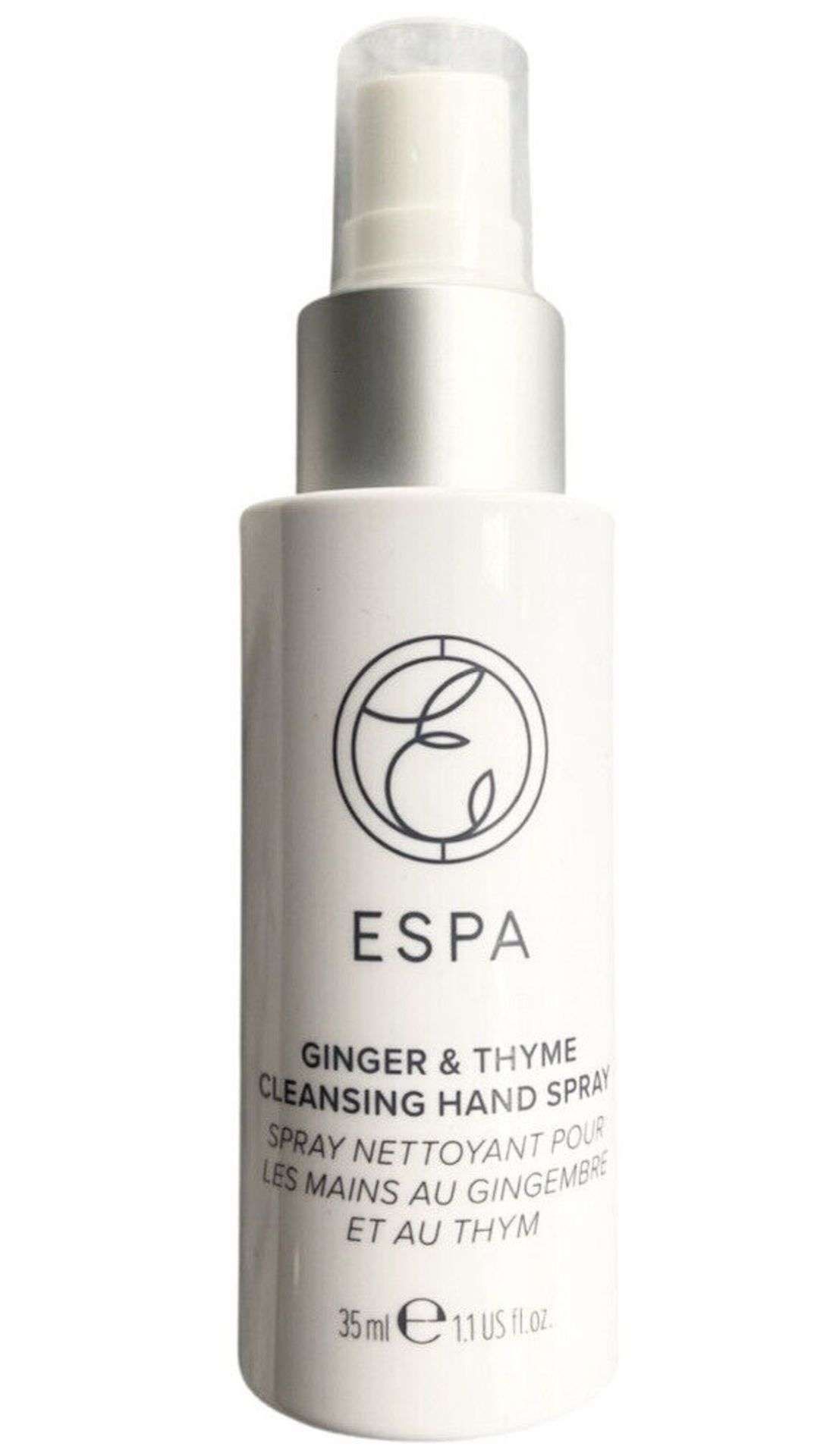 TRADE LOT TO CONTAIN 100x NEW ESPA Ginger & Thyme Cleansing Hand Spray 35ml. RRP £10 each. (R12-12).