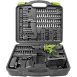 Guild 18V Combi Drill with 100 Piece Accessory Set. -P4. RRP £199.99.