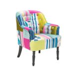 Mandal Fabric Armchair Multicolour. - R13a.8. RRP £429.99. Marvellous patchwork armchair is set to
