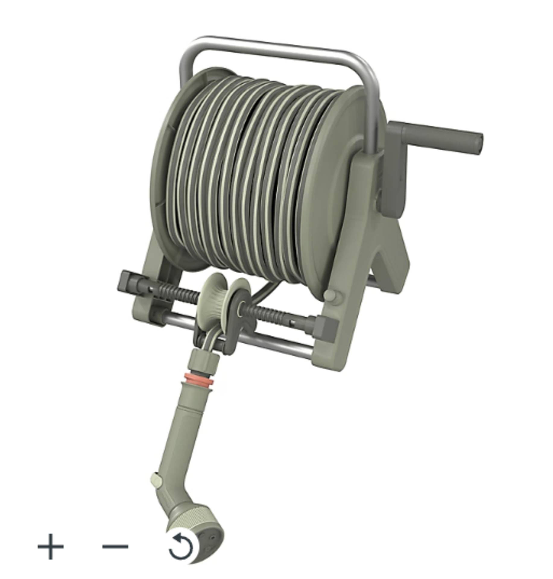 Verve Freestanding or wall-mounted Manual Hose reel & hose (L)25m. - P5.