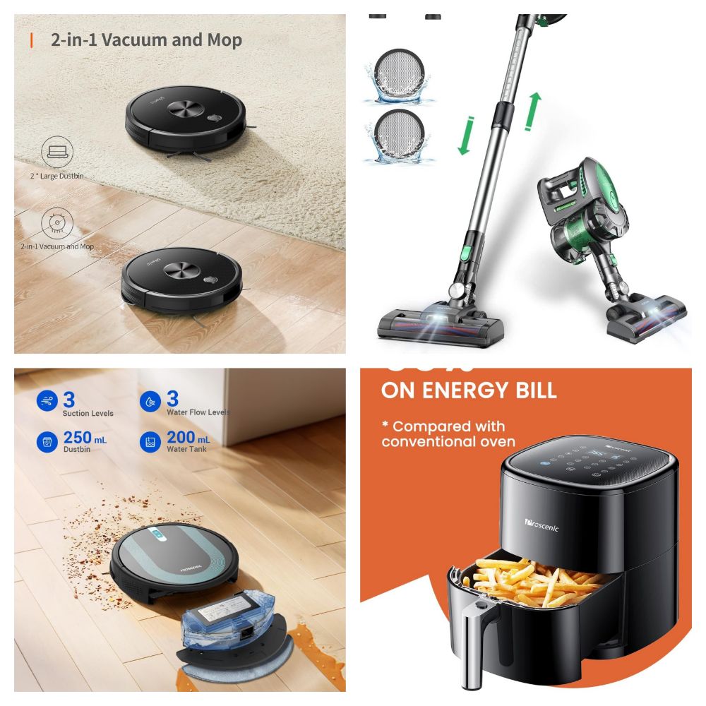 Robot Vacuum Cleaners, Cordless Vacuums, Air Fryers, Air Grills & More - In Trade & Single Lots - Delivery Available!