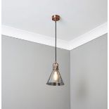 Inlight Dafyd Cone Antique Copper Effect Pendant Ceiling Light, (Dia)205mm - ER21