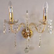 5 X BRAND NEW AMBI LIGHT (B0626-1W) CANDLE CHROME AND CHRYSTAL WALL LIGHTS RRP £80 EACH R17-6