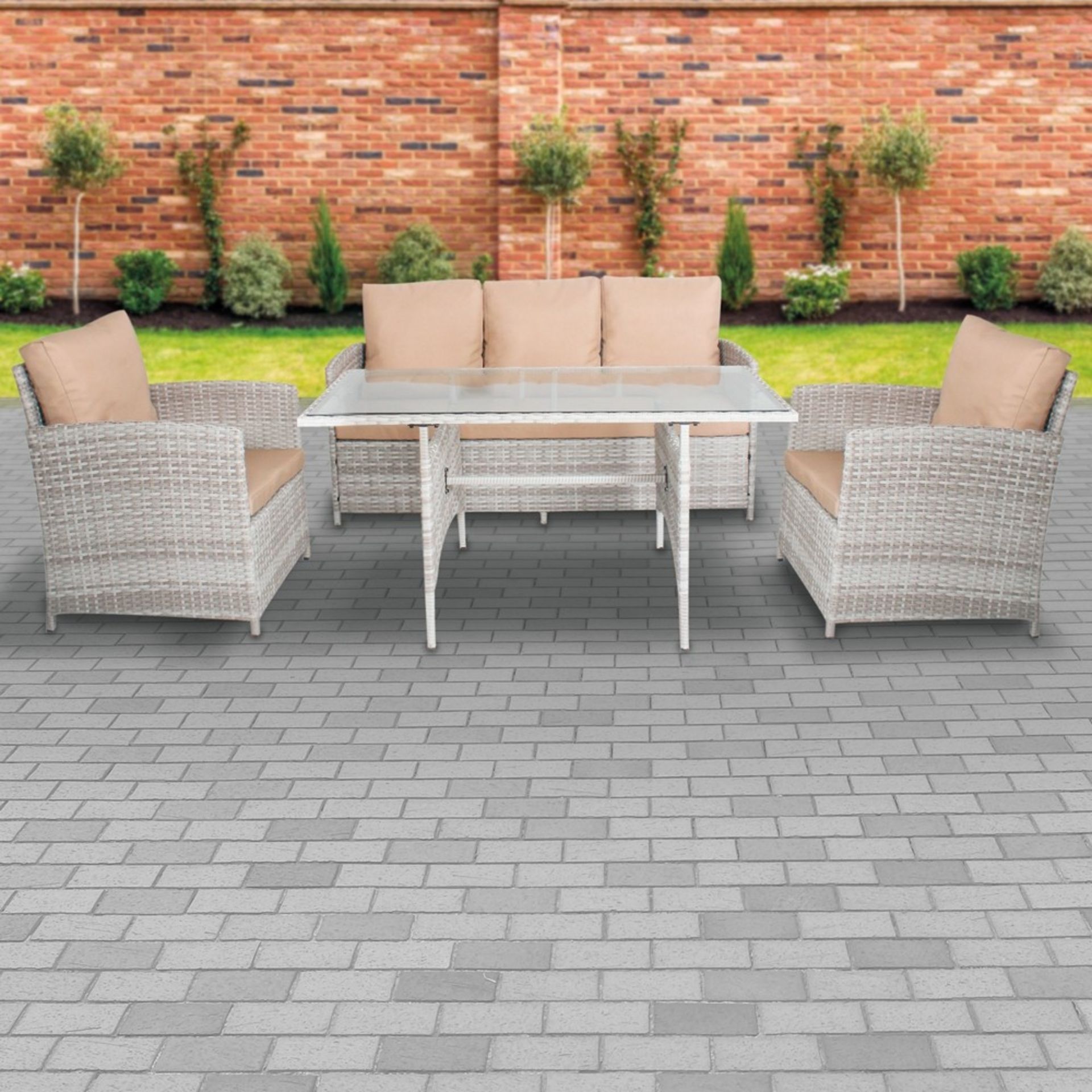 NEW & BOXED OREGON 5 Piece Rattan Dining Set. RRP £1100 each. Enhance your garden and patio area