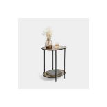 Oval Brass Finish Side Table - S2.4