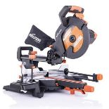 Evolution R255SMS+ 255mm Sliding Compound Mitre Saw With TCT Multi-Material Cutting Blade 230V -