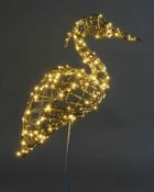 NEW & BOXED NOMA 1m Grey Wicker Heron Bird with 180 LEDs. RRP £159. (720114). Bring new elements