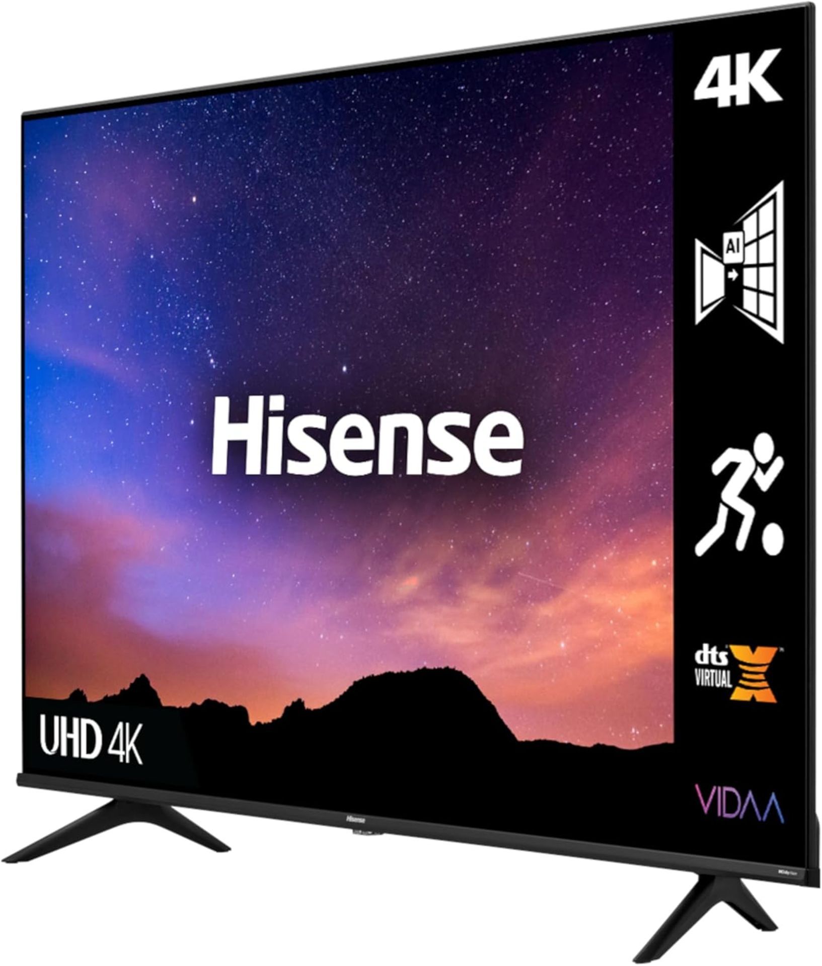HISENSE 55A6GTUK (55 Inch) UNBOXED 4K UHD Smart TV, with Dolby Vision HDR, DTS Virtual X, Youtube,