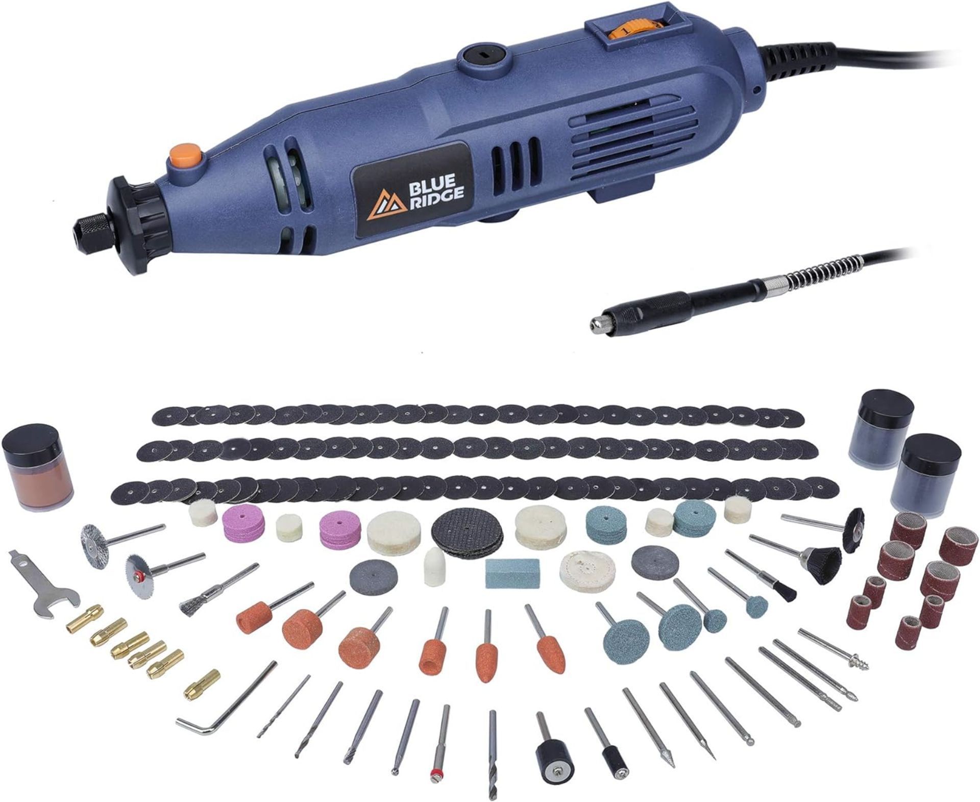 3x NEW & BOXED BLUE RIDGE 130W Multi-Functional Rotary Tool With 233 Piece Accessory Kit. RRP £45 - Image 5 of 6