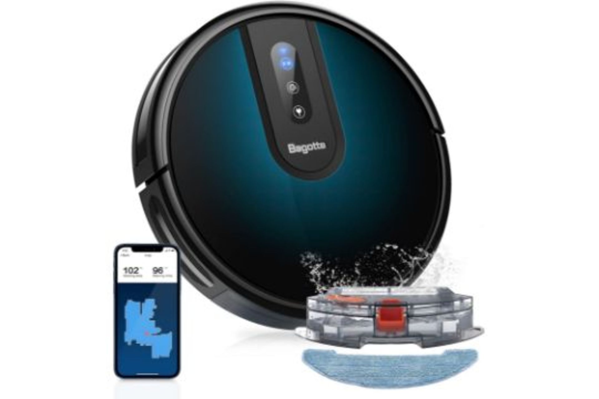 10 x Bagotte BG750 4-in-1 Sweep Mop Robot Vacuum Cleaner. RRP £329.99 EACH 2000Pa Automatic Robot