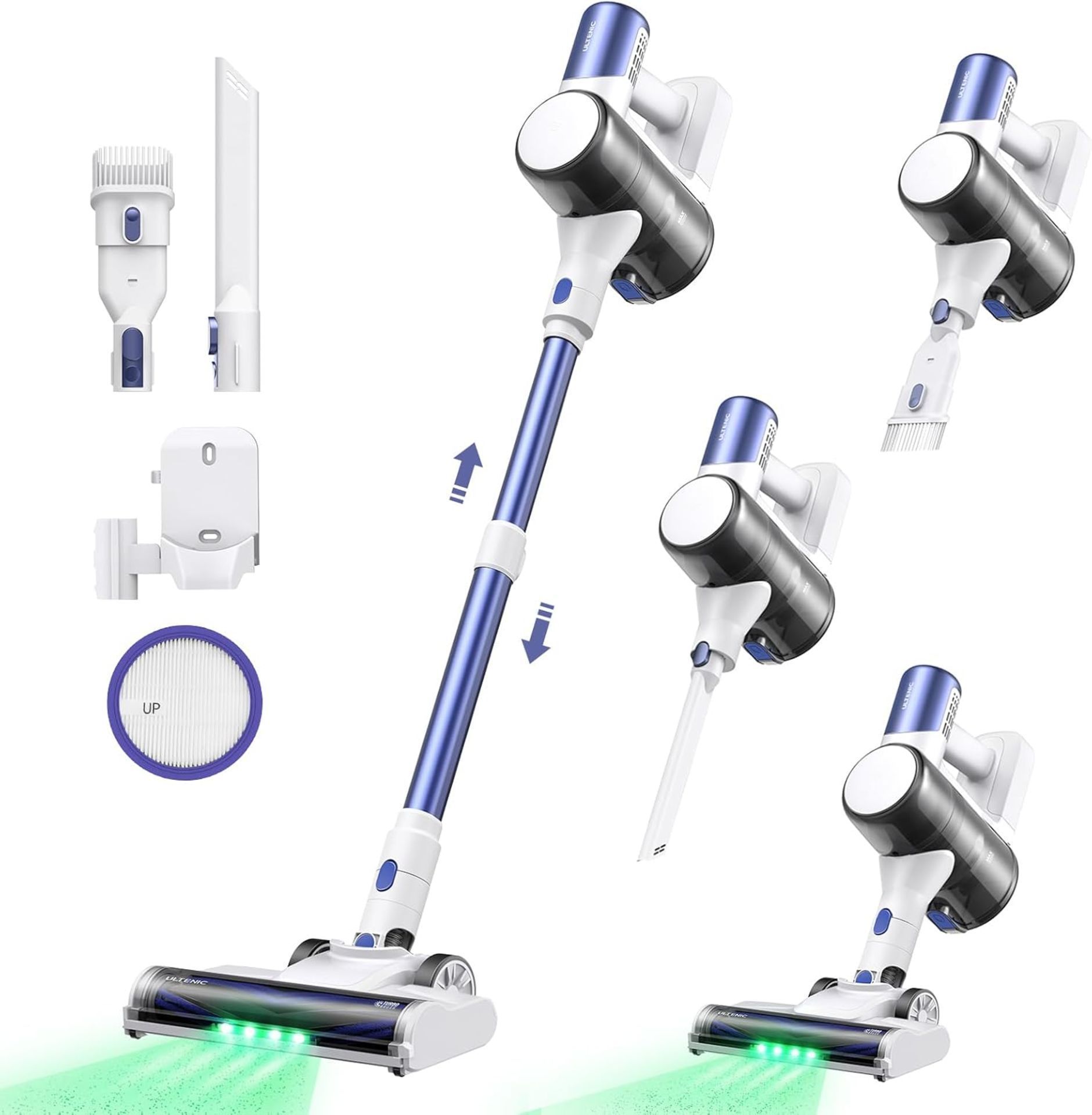 Ultenic U10 Ultra Cordless Vacuum Cleaner Self-Standing, 38000Pa Powerful Deep Cleaning R10-8,