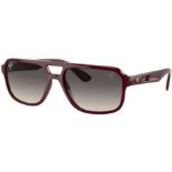 NEW & PACKAGED RAY-BAN Ferrari Collection Irregular Gradient Sunglasses - DARK RED WITH GREY