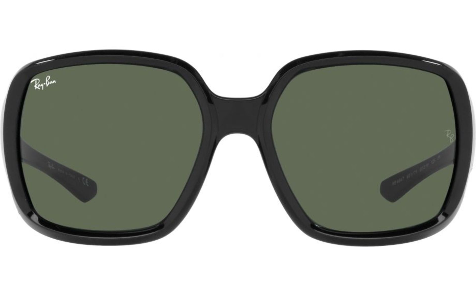 NEW & PACKAGED RAY-BAN Square Oversize Sunglasses - BLACK WITH GREEN CLASSIC LENSES. RRP £139. The - Image 2 of 3