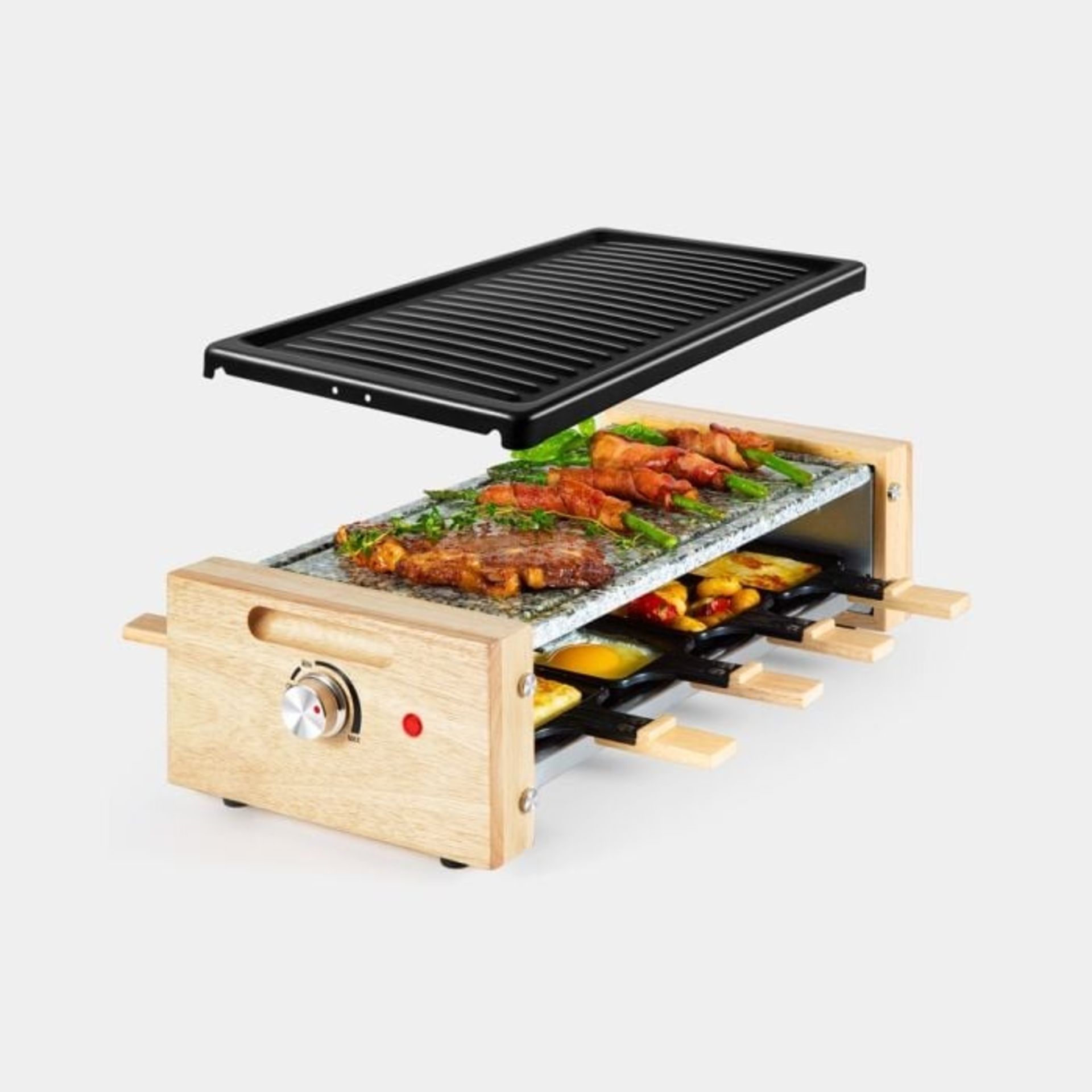 1200W 8 Person Raclette Grill & Stone - ER36