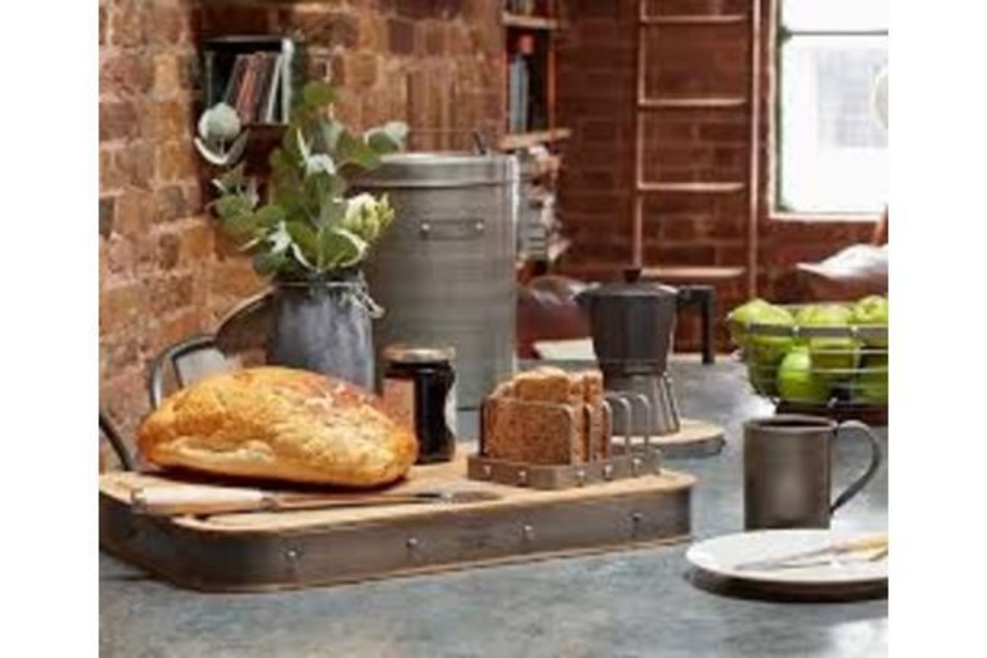 Kitchen Craft Industrial Kitchen Bread Bin Steel Grey. - P2.