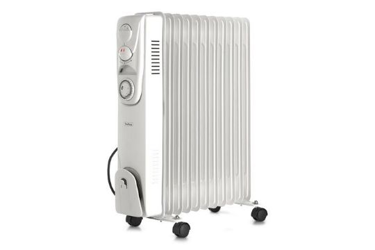 Large Oil Filled Radiator with Timer 2500W - White - ER37