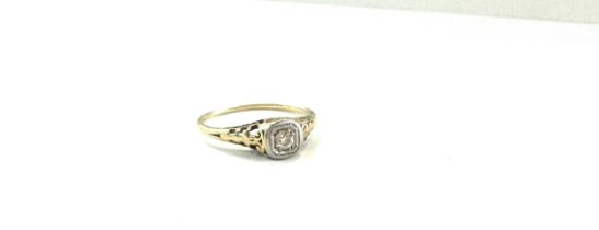 Ladies 14ct hallmarked diamond ring, approximate weight 1.5g, ring size L/M