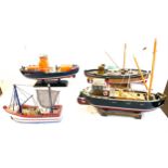 Selection of 4 galleon ship models