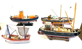 Selection of 4 galleon ship models