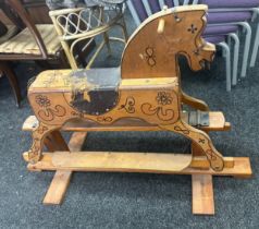 Vintage wooden rocking horse